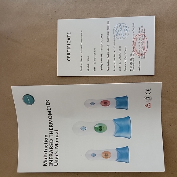 8 in 1 Infrared Thermometer Colour Screen Indicator by Shenzhen NEW WITH TAGS - Picture 2 of 5